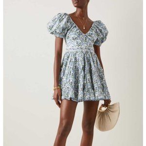 Agua by Agua Bendita - Manzanilla Floral Cotton Tiered Mini Dress